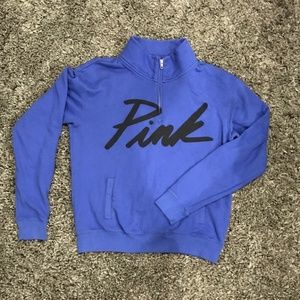 🎀 Pink Sweater Half Zipped Top